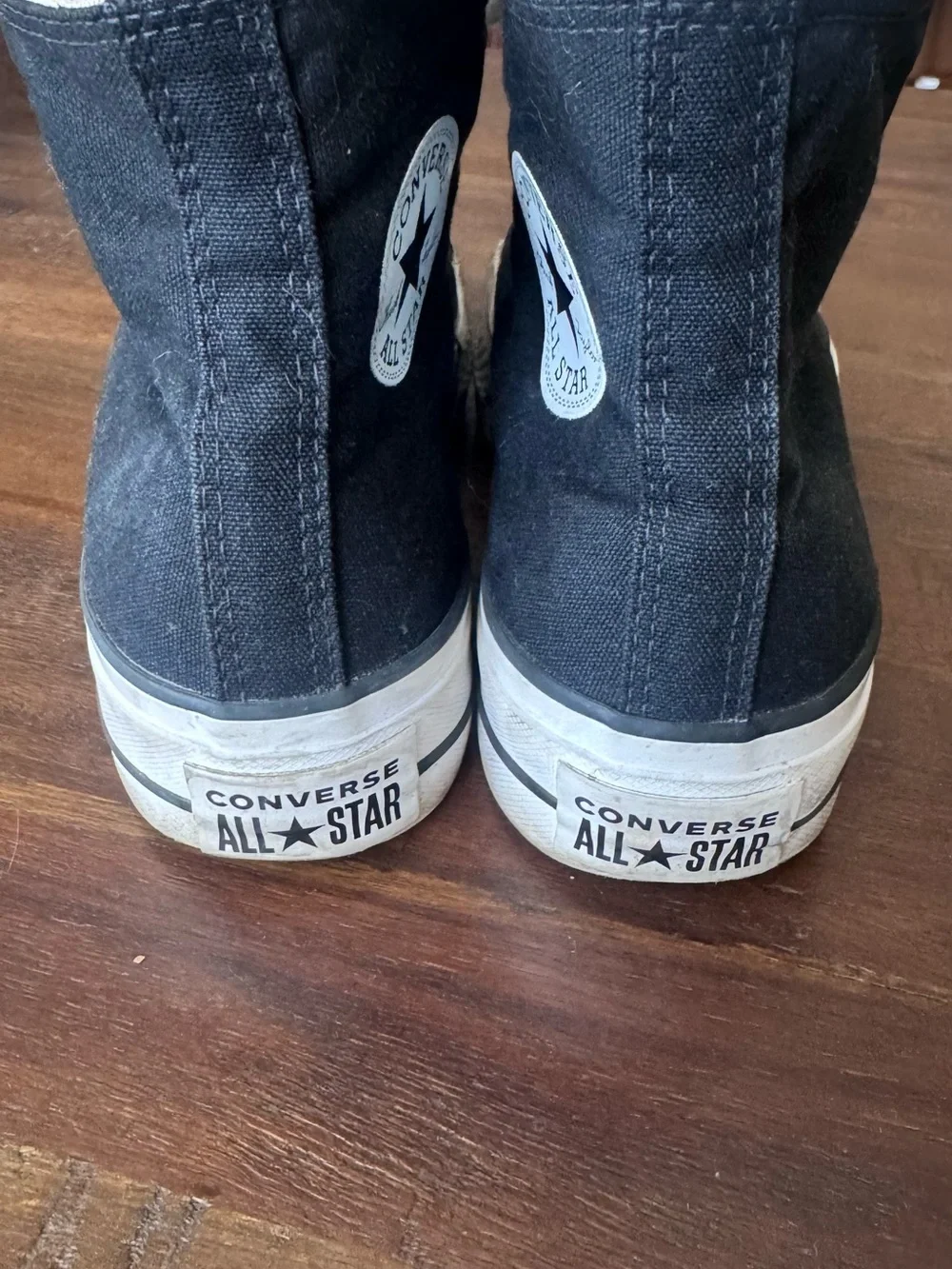 Converse All Stars Black & White platform High-Top Canvas Sneakers